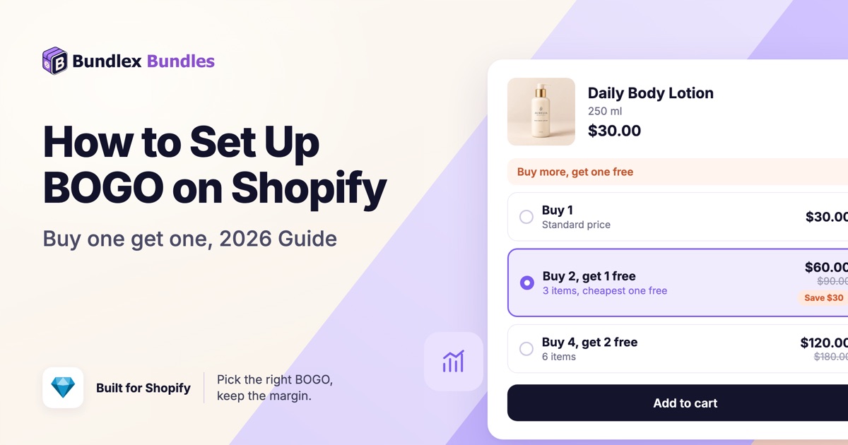 Sådan opsætter du BOGO (køb én, få én) på Shopify