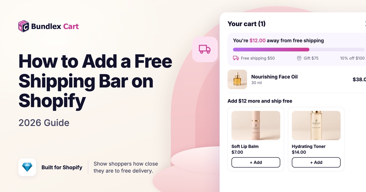 How to add a free shipping bar to your Shopify cart