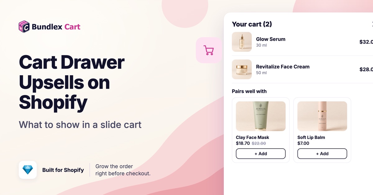 Cart drawer upsells: what to show in a Shopify slide cart